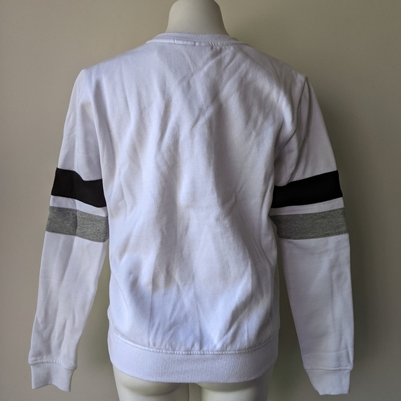 FILA Womens Varsity Stripe Logo Crew Neck Sweatshirt S NWT - Picture 5 of 6